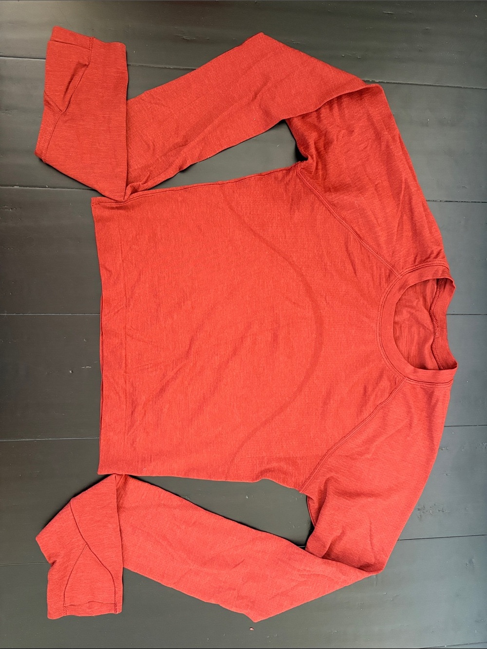 Lululemon Red Long Sleeve Crop Top
